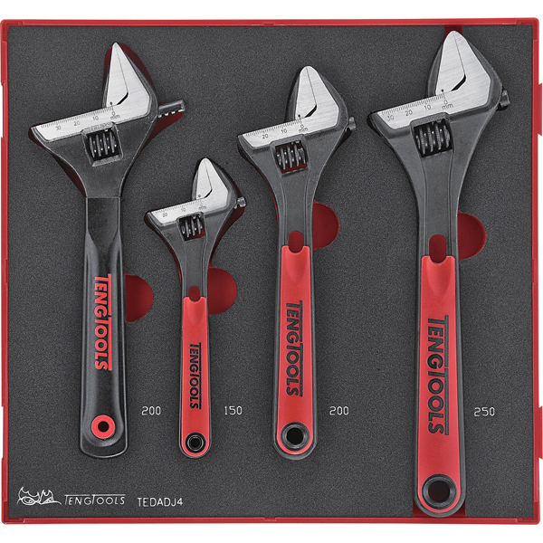 4 Piece Adjustable Wrench Set (EVA)